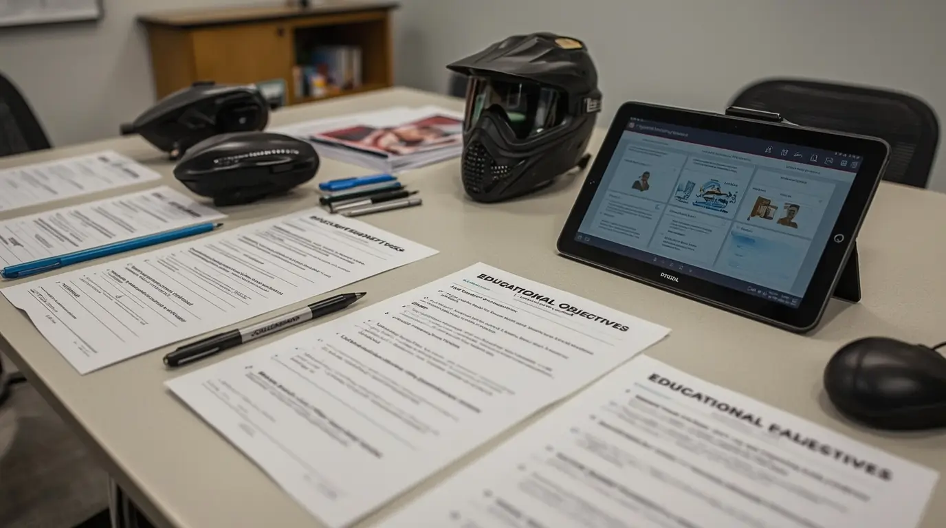 Methodologische gids voor het integreren van paintball in schoolcurricula, met educatieve planning