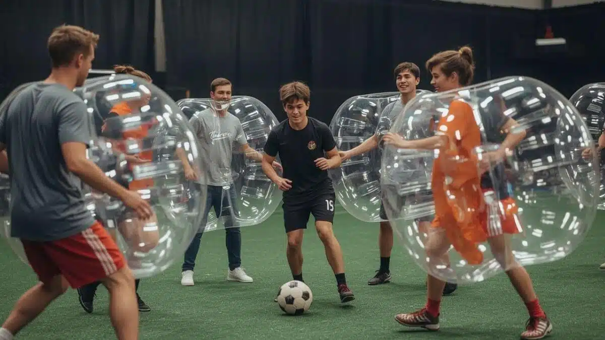 Bubble football safety briefing - Professional supervision