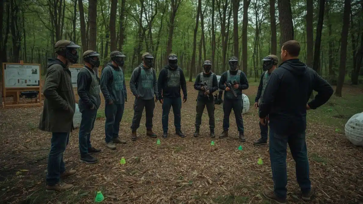 Briefing sécurité paintball – Encadrement professionnel avant partie