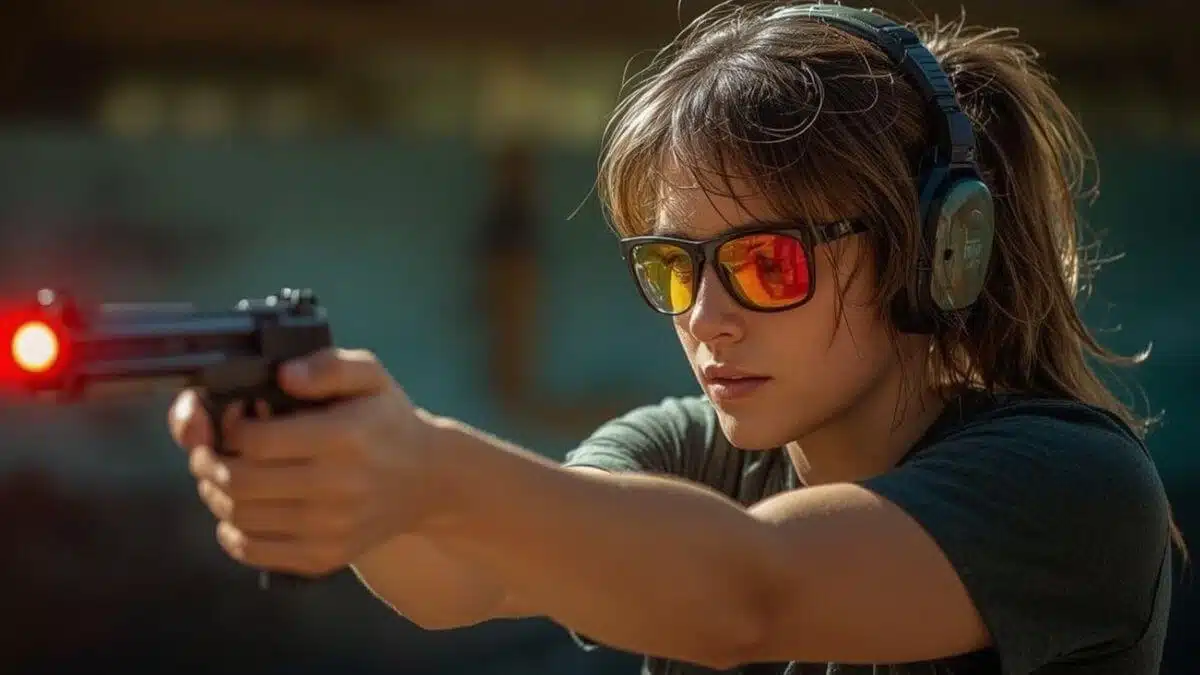 Femme pratiquant le tir laser – Sport accessible à tous sans recul