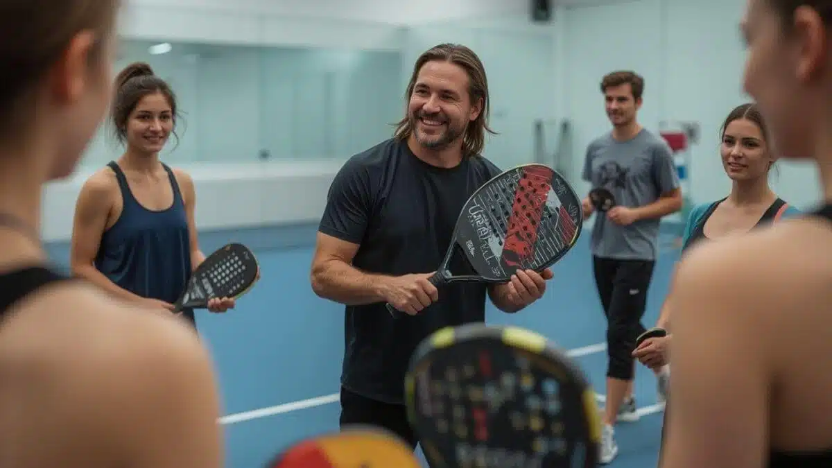 Groupe amis padel Bruxelles – Moment convivial après match au club house