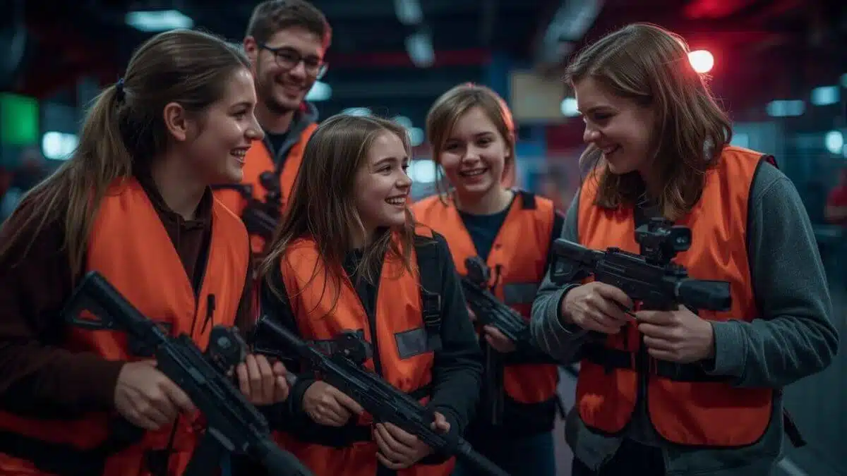 Laser game in Brussels: team action with professional equipment