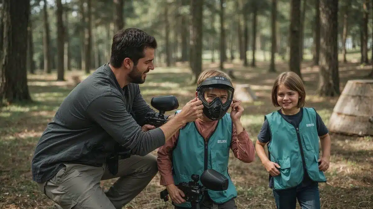 Paintball enfants Bruxelles - Session familiale avec matériel adapté