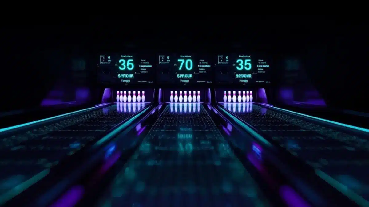 HyperBowling tracks with interactive light bumpers