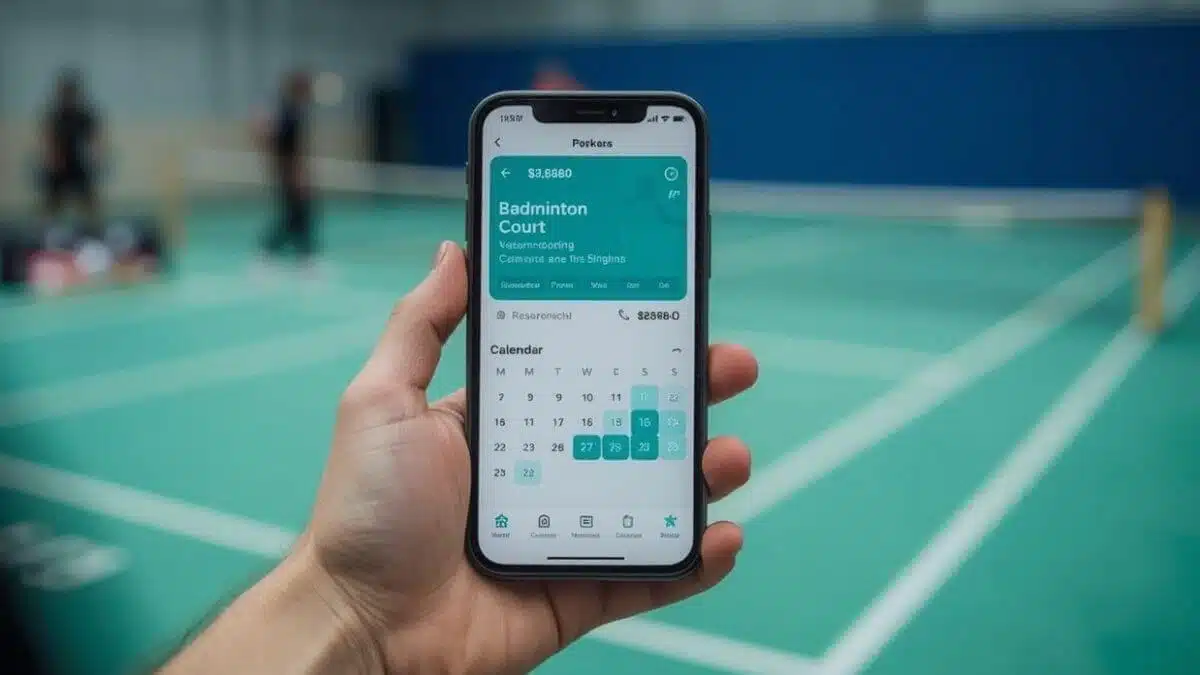 Book a badminton court online - simple mobile application
