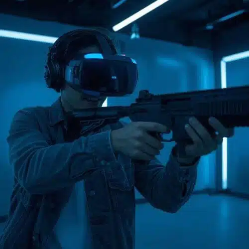 Virtual reality shooting simulator in Brussels