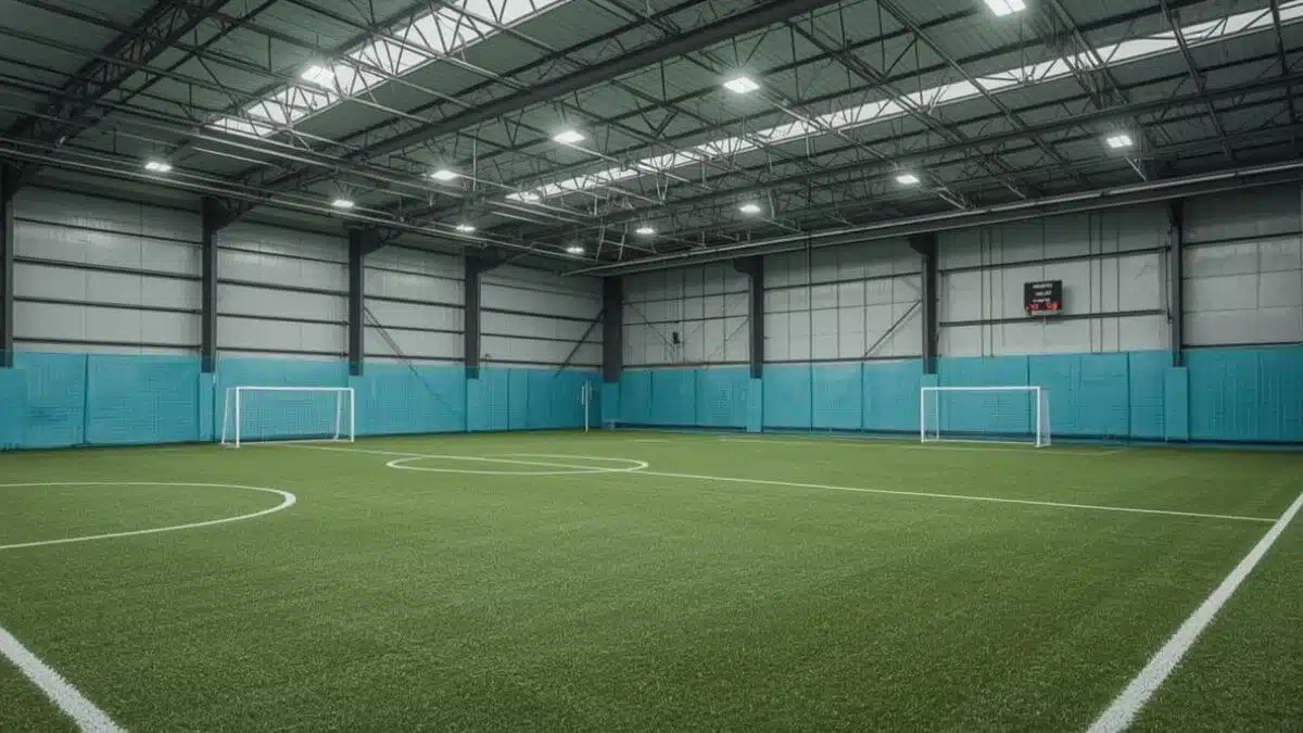 Indoor bubble football pitch Brussels - Professional installation