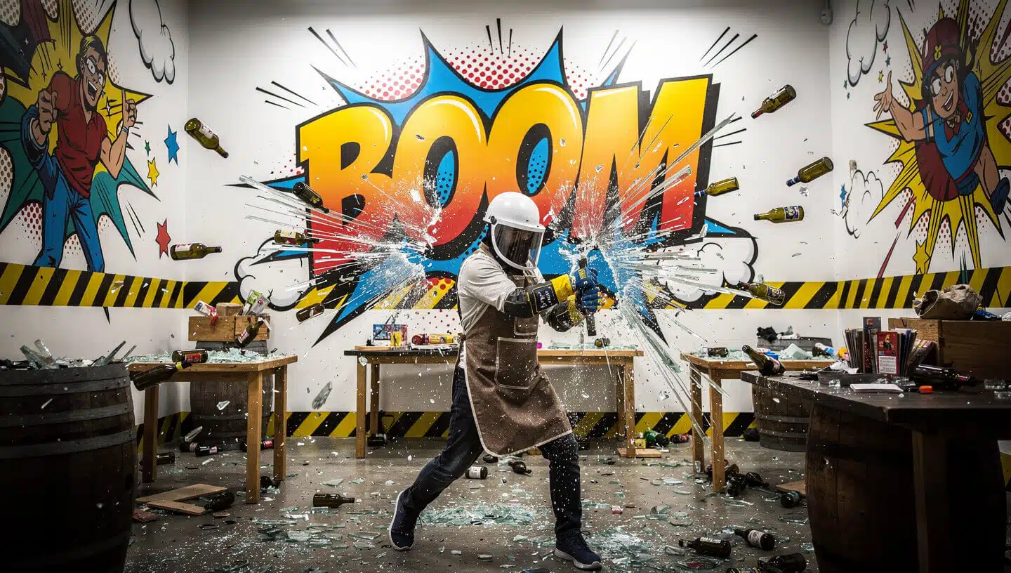 Activity: letting off steam in Brussels, rage room, action hero